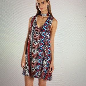 NWT. Minkpink geometric island swing dress